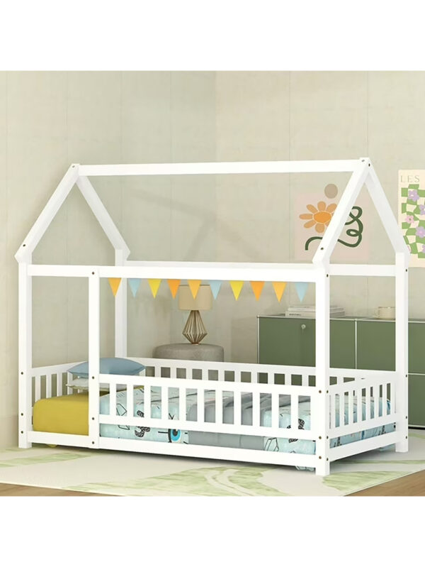 Wooden Bunk Bed for Kids White - Twin