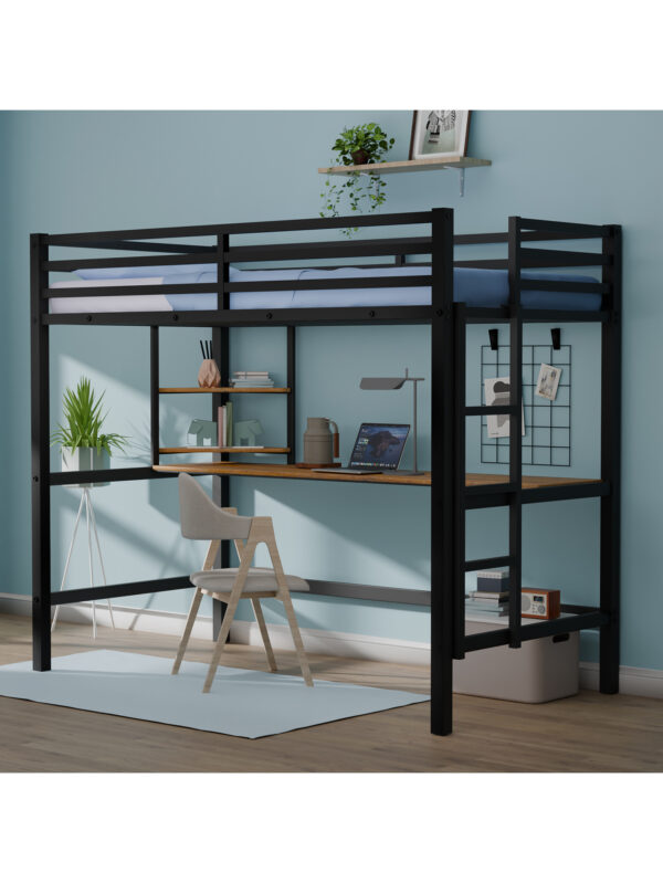 Metal Bunk Bed for Kids Black - Twin